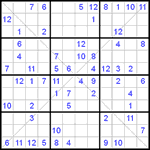 Судоку Х 12х12 #6 средний