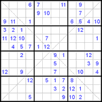 Судоку Х 12х12 #8 средний