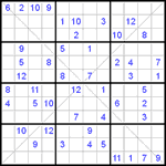 Судоку Х 12х12 #11 средний