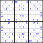 Судоку Х 12х12 #13 средний