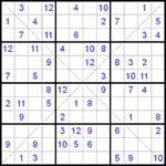 Судоку Х 12х12 #14 средний