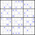 Судоку Х 12х12 #7 трудный