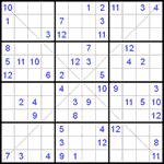 Судоку Х 12х12 #8 трудный