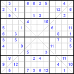 Судоку Х 12х12 #10 трудный