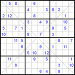 Судоку Х 12х12 #6 очень трудный