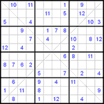 Судоку Х 12х12 #7 очень трудный