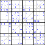 Судоку Х 16х16 #6 средний