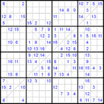 Судоку Х 16х16 #7 средний