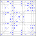 Судоку Х 16х16 #9 средний
