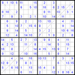 Судоку Х 16х16 #12 средний