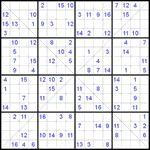 Судоку Х 16х16 #15 очень трудный