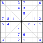 Судоку Х 8х8 #1 средний