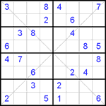 Судоку Х 8х8 #2 средний