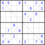 Судоку Х 8х8 #3 средний