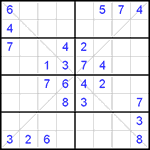 Судоку Х 8х8 #4 средний