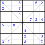 Судоку Х 8х8 #4 трудный