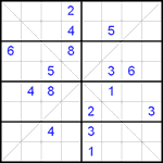 Судоку Х 8х8 #2 очень трудный