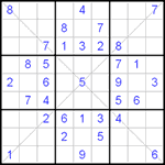 Судоку Х 9х9 #10 легкий