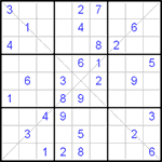 Судоку Х 9х9 #12 легкий