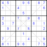 Судоку Х 9х9 #14 легкий