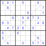 Судоку Х 9х9 #15 легкий