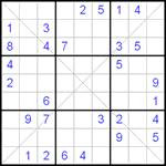 Судоку Х 9х9 #16 легкий