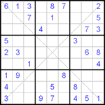 Судоку Х 9х9 #19 легкий