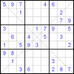 Судоку Х 9х9 #20 легкий