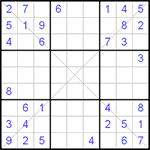 Судоку Х 9х9 #21 легкий