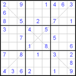 Судоку Х 9х9 #22 легкий