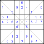 Судоку Х 9х9 #23 легкий