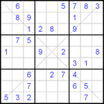 Судоку Х 9х9 #24 легкий