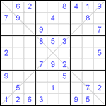 Судоку Х 9х9 #26 легкий