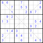 Судоку Х 9х9 #27 легкий