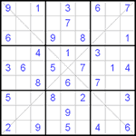 Судоку Х 9х9 #31 легкий