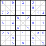 Судоку Х 9х9 #33 легкий