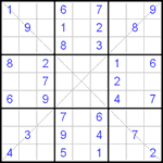 Судоку Х 9х9 #35 легкий