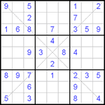 Судоку Х 9х9 #37 легкий