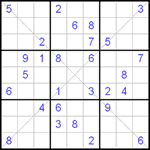 Судоку Х 9х9 #38 легкий