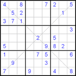 Судоку Х 9х9 #39 легкий