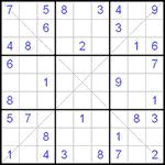 Судоку Х 9х9 #47 легкий