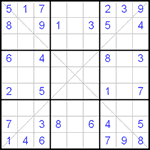Судоку Х 9х9 #48 легкий