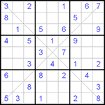 Судоку Х 9х9 #49 легкий