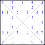 Судоку Х 9х9 #56 легкий