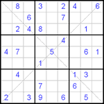 Судоку Х 9х9 #59 легкий