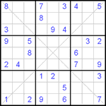 Судоку Х 9х9 #60 легкий