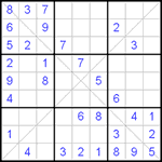 Судоку Х 9х9 #65 легкий