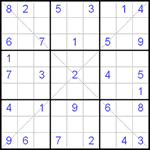 Судоку Х 9х9 #73 легкий