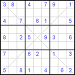 Судоку Х 9х9 #75 легкий