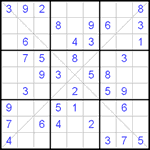 Судоку Х 9х9 #78 легкий
